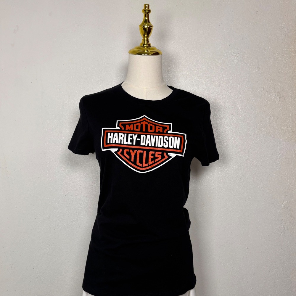 harley davidson motorcycles black tee shirt y2k 2000s grunge rock streetwear alt